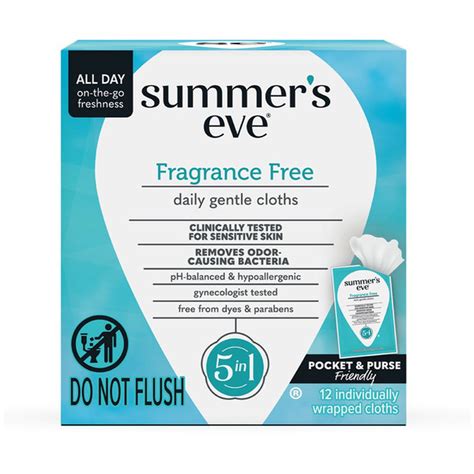 summer's eve fragrance free wipes